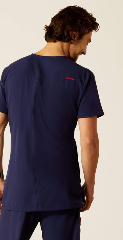 Derham 6 Pocket Scrub Top Back